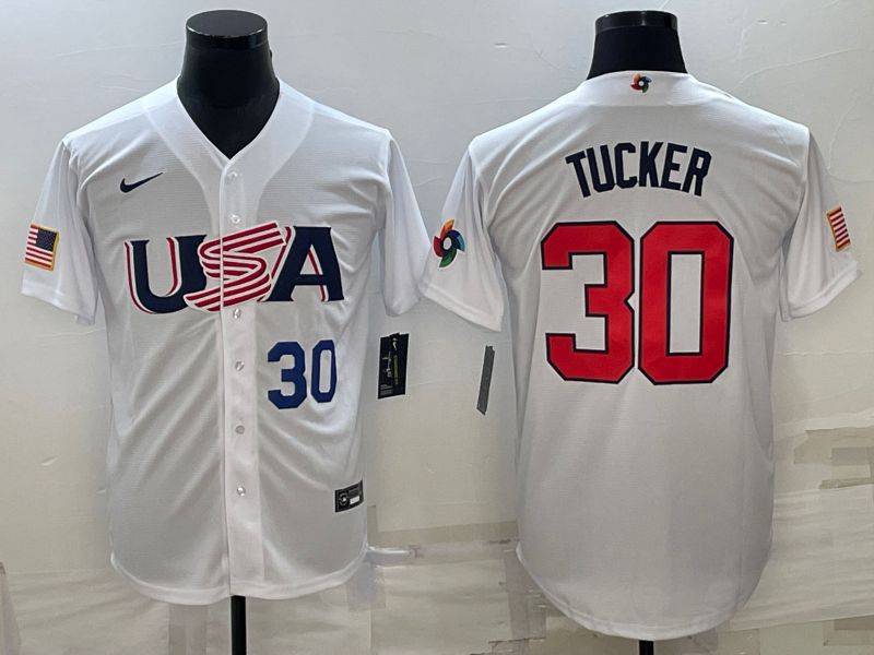 Men 2023 World Cub USA #30 Tucker White Nike MLB Jersey1->more jerseys->MLB Jersey